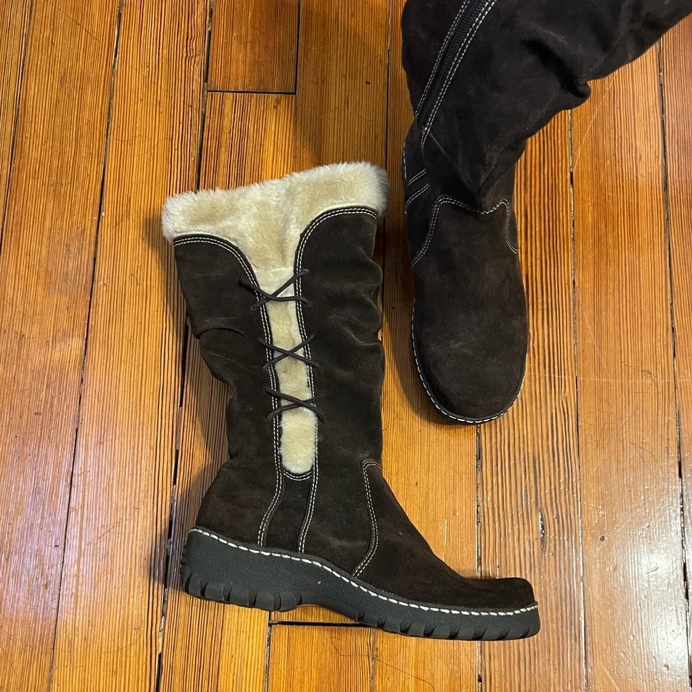 Bass Miley Mid-Calf Brown leather‎ boot size 7.5